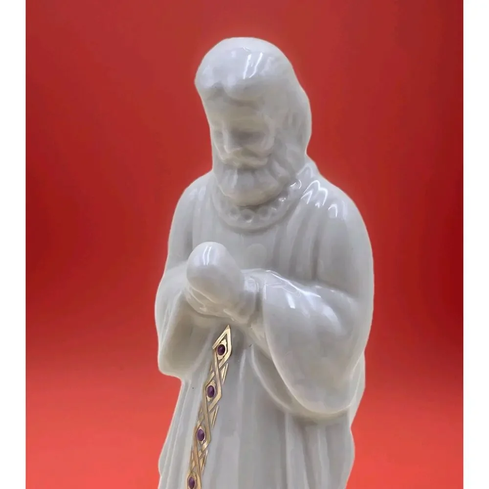 Lenox China Jewels Ivory Nativity Porcelain Joseph, Mary & Baby Jesus in Box